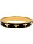 Bee Black Gold Hinged Bangle Bileklik 1