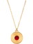 Salamander Cabochon Ruby Gold 18 Ayar Altın Kaplama Kadın Kolye 1