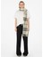 Wide Check Krem Rengi Kaşmir Unisex Atkı 4