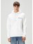Beyaz Kapüşonlu Sweatshirt 1