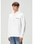 Beyaz Kapüşonlu Sweatshirt 3