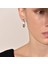Toi & Moi Champagne Ear Jackets 925 Ayar Gümüş Kadın Küpe 3
