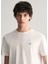Beyaz Logolu Bisiklet Yaka Regular Fit Erkek T-Shirt 3