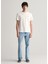Beyaz Logolu Bisiklet Yaka Regular Fit Erkek T-Shirt 4