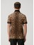 Leopar Desenli Polo Yaka T-Shirt 4