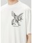 Krem Baskılı T-Shirt 5