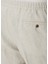 Regular Fit Bej Beli Kordonlu Keten Pantolon 5