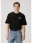 Siyah Logo Baskılı Oversized T-Shirt 1