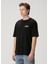 Siyah Logo Baskılı Oversized T-Shirt 3