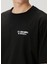 Siyah Logo Baskılı Oversized T-Shirt 5