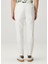 Essentials Kırık Beyaz Bel Kordonlu Twill Pantolon 3