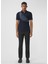 Eddie Monogram Motif Cotton Piqu Lacivert Polo Yaka T-Shirt 2