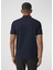 Eddie Monogram Motif Cotton Piqu Lacivert Polo Yaka T-Shirt 3