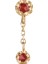 Santa Rosa Orange Safir Taşlı 14 Ayar Altın Kadın Tek Küpe 1