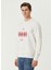 Kırmızı Beyaz Nakışlı Sweatshirt 3