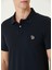 Lacivert Polo Yaka Organik Pamuk T-Shirt 5