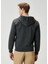 Antrasit Kapüşonlu Logo Detaylı Sweatshirt 5