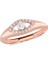 Tasarım Pırlanta Taşlı 14 Ayar Rose Gold Kadın Yüzük 1