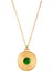Salamander Cabochon Emerald Gold Altın Kaplama Kadın Kolye 1