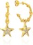 Starfish 18 Ayar Altın Kaplama Küpe 1