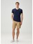 Lacivert V Yaka Basic T-Shirt 2