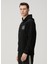 Siyah Kapüşonlu Logo Nakışlı Sweatshirt 3