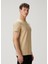 Bej Logo Nakışlı T-Shirt 3