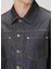 Lacivert Kontrast Dikişli Denim Mont 5