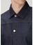 Koyu Lacivert Kontrast Dikişli Denim Ceket 5