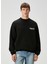 Siyah Logo Baskılı Sweatshirt 1