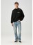 Siyah Logo Baskılı Sweatshirt 2