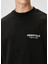 Siyah Logo Baskılı Sweatshirt 5