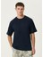 Lacivert Logo Detaylı T-Shirt 1