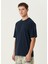 Lacivert Logo Detaylı T-Shirt 3
