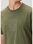 Haki Logo Nakışlı T-Shirt 5