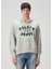 Gri Kapüşonlu Logo Detaylı Sweatshirt 1