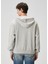 Gri Kapüşonlu Logo Detaylı Sweatshirt 4