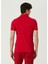 Kırmızı Polo Yaka Logo Detaylı T-Shirt 4