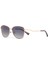 Ds 2334 C4 Metal Geometrik Altın Koyu Kahverengi Kadın Güneş Gözlüğü 2