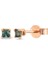 Duo Green Safir Taşlı 14 Ayar Rose Altın Kadın Küpe 1
