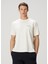 Krem Logo Baskılı T-Shirt 1
