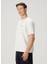 Krem Logo Baskılı T-Shirt 3
