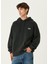 Izubird Koyu Gri Kapüşonlu Sweatshirt 3