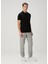 Siyah Polo Yaka Organik Pamuk T-Shirt 2