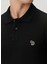 Siyah Polo Yaka Organik Pamuk T-Shirt 5