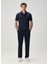 Lacivert Polo Yaka Basic T-Shirt 3