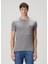 Gri Logo Detaylı T-Shirt 1