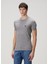 Gri Logo Detaylı T-Shirt 3