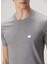 Gri Logo Detaylı T-Shirt 5