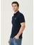 Lacivert Polo Yaka Logo Detaylı T-Shirt 3